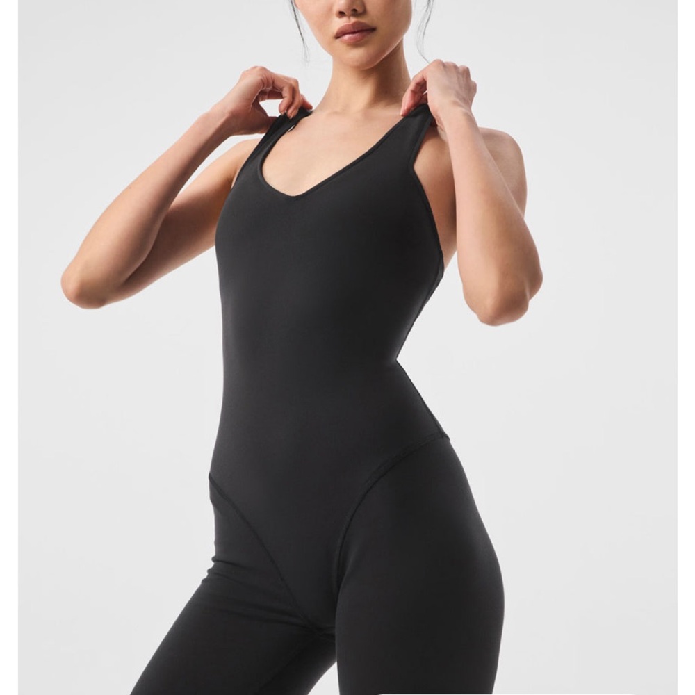 ALO Yoga Black Airbrush Onesie